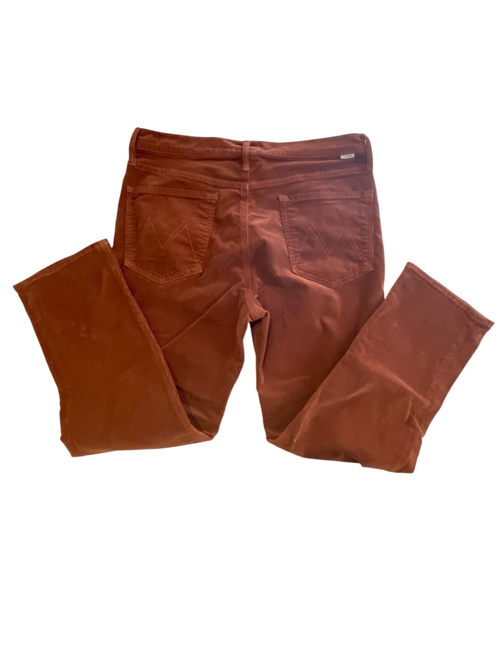 MOTHER THE TOMCAT ANKLE Corduroy Pants size: 32 burnt orange color - Picture 3 of 16